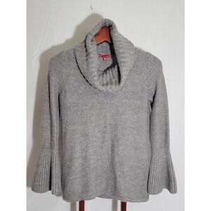 Saks Fifth Avenue Womens Size S/P Gray Knit Turtleneck Long Sleeve Sweater
